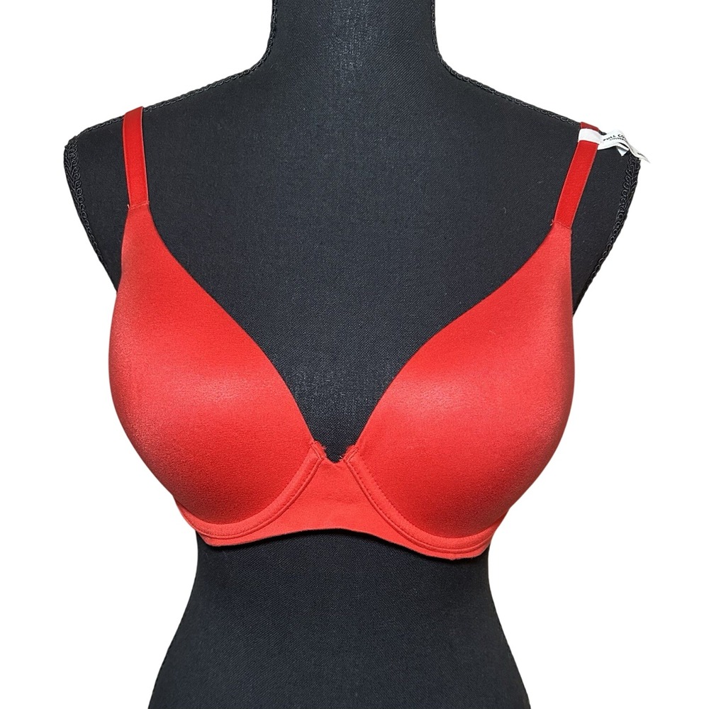 Aerie Full Coverage Red Lightly Lined Real Sunnie Strappy Bra Women's 34D NWT